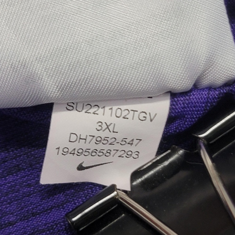 LSU Tigers Nike Team Issued Shirt Mens 3XL Purple NCAA Football Citrus Bowl - Picture 10 of 11
